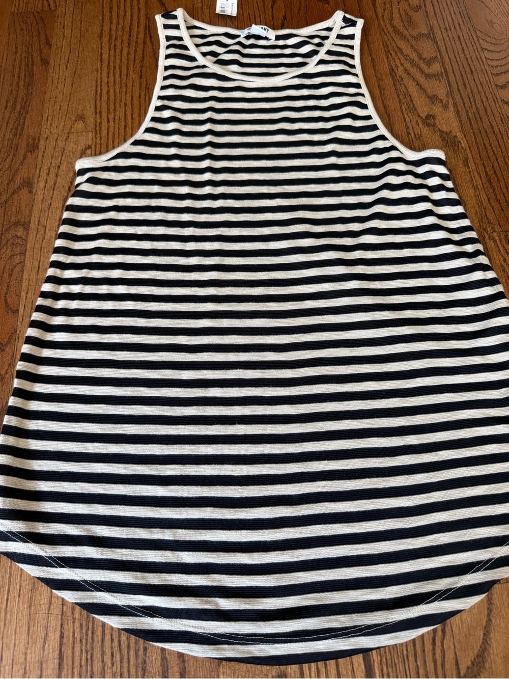 Old Navy Black and White Striped Tank Top